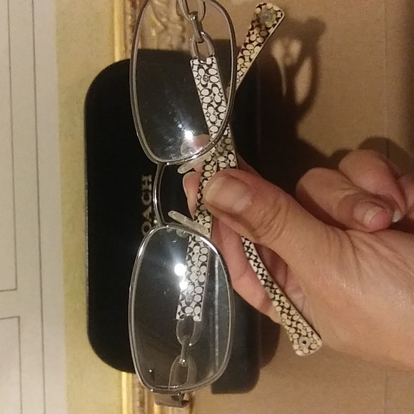 Coach Eyeglasses with case, Frames only. (9186 Dark Silver/Black Signature C) - Picture 9 of 9